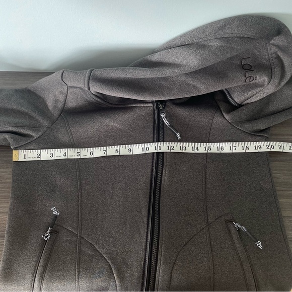 Lole Asymmetrical Zip Front Gray Fleece Light Hooded Jacket - Picture 13 of 15